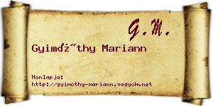 Gyimóthy Mariann névjegykártya