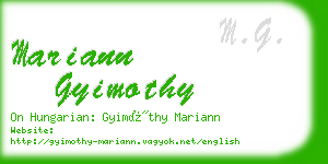 mariann gyimothy business card