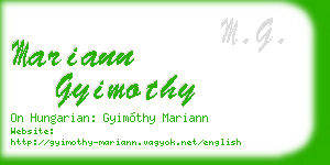 mariann gyimothy business card